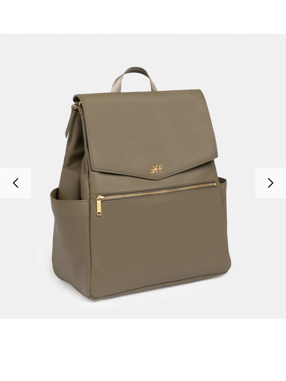 Freshly Picked Diaper Bag convertible backpack Sage Green Brass Hardware